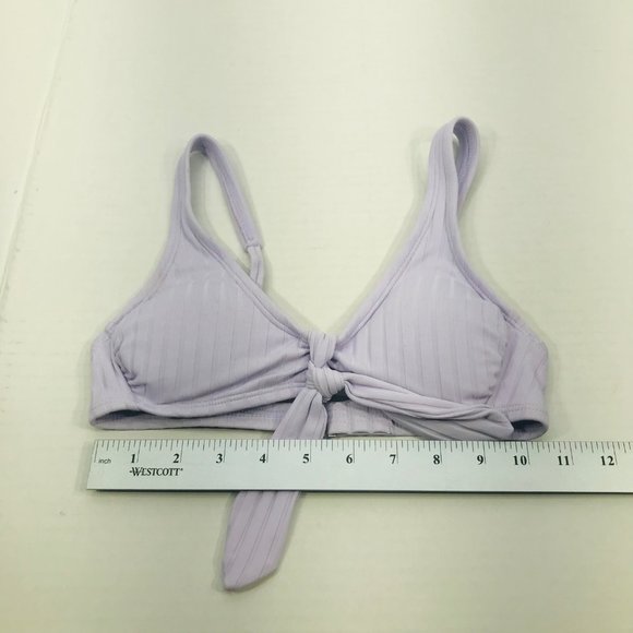 Xhilaration Womens Size XS Removable Pads Knot Front Bikini Swim Top Purple NWOT - Picture 9 of 11